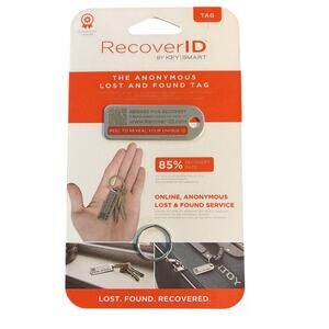 KeySmart RecoverID - Anonymous Lost and Found Tag via QR Code | Ships Free